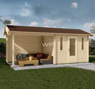 Holzhütte mit Anbau | Qualität Gartenhäuser | Lugarde DE